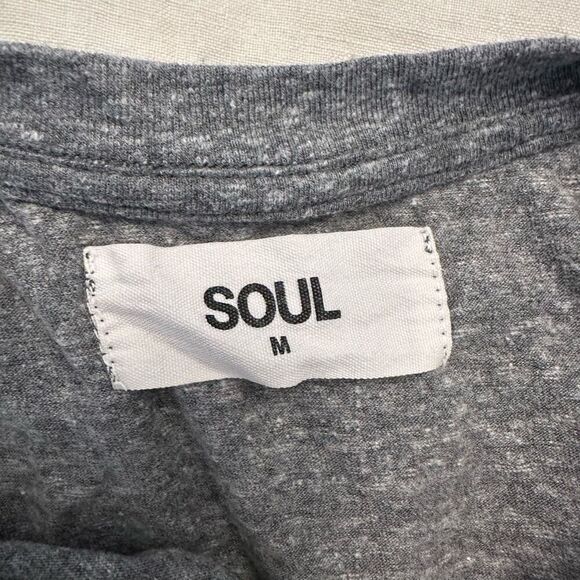 Soul Cycle London Skull Print Heather Crew Neck Muscle Tank Top Gray Medium - Picture 4 of 5